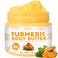 Herblov Turmeric Face Cream All Natural Skin Brightening Lotion Turmeric Whipped Body Butter for Dark Spots Hyperpigmentation Turmeric Skincare Cleanses Fights Acne Evens Tone Scars Sun Damage