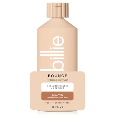 Billie Bounce Hydrating Body Wash Hyaluronic Acid Peptides Hydrating Replenishing 18Fl Oz