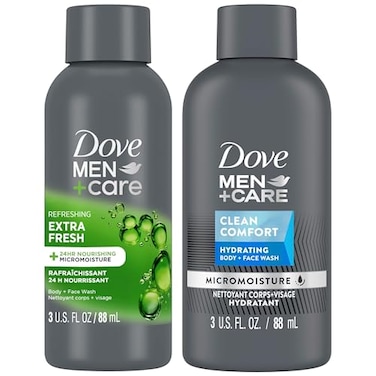 DOVE MEN Dove MenCare Body Face Wash Variety 2Pack Extra Fresh Clean Comfort Travel Essentials 3 Oz Ea