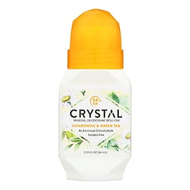 Crystal Essence Mineral Deodorant RollOn Chamomile and Green Tea 225 Fl Oz Pack of 1 31661