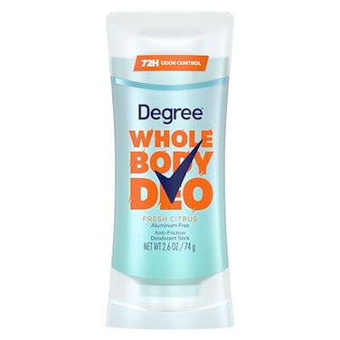 Degree Women Whole Body Deodorant Stick Fresh Citrus Scent Glides on Clear Absorbs Sweat Aluminum Free 72H Odor Protection 26 oz
