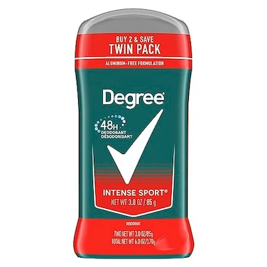 Degree Men Original Protection Deodorant Intense Sport 2 Count 48Hour Odor Protection Deodorant for Men 3 oz