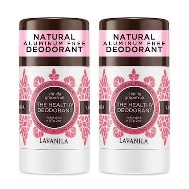 LAVANILA LABORATORIES Lavanila Vanilla Grapefruit Deodorant for Women 2Pack 2 Oz Each Natural Aluminum Free Solid Stick Deodorant Made In USA Vegan