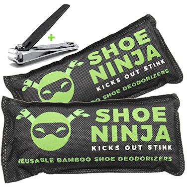 Ellis Harper Shoe Deodorizer Inserts Shoe Odor Eliminator Activated Charcoal to Absorb Shoe Smell Pack of 2 Shoe Smell Eliminator with Nail Clippers