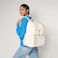 Itzy Ritzy Utility Diaper Bag Backpack Features 17 Pockets Including 2 Insulated Bottle Holders Trolley Sleeve and Includes Stroller Straps Changing Pad Part of the Belong Collection Cream