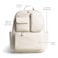 Itzy Ritzy Utility Diaper Bag Backpack Features 17 Pockets Including 2 Insulated Bottle Holders Trolley Sleeve and Includes Stroller Straps Changing Pad Part of the Belong Collection Cream