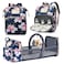 GurZinn Diaper Bag Backpack with Changing Station Foldable for Bady Toddler 3 in 1 Large Capacity Newborn Essentials Organizer with Stroller Hook for Girls and BoysBlue