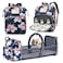 GurZinn Diaper Bag Backpack with Changing Station Foldable for Bady Toddler 3 in 1 Large Capacity Newborn Essentials Organizer with Stroller Hook for Girls and BoysBlue