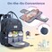 RUVALINO Diaper Bag Backpack Multifunction Travel Pack Maternity Baby Changing Bags Large Capacity Waterproof Navy Blue