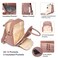 Yomiky Leather Diaper Bag Backpack for Women with Multiple PocketsLaptop Compartment and Changing Pad