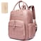 Yomiky Leather Diaper Bag Backpack for Women with Multiple PocketsLaptop Compartment and Changing Pad