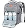 KeaBabies Baby Diaper Bag Backpack Large Baby Bag for Boys Girls Waterproof Multi Function Travel Diaper Backpack with Changing Pad Durable Travel Essentials for Moms and Dads Classic Gray
