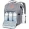 KeaBabies Baby Diaper Bag Backpack Large Baby Bag for Boys Girls Waterproof Multi Function Travel Diaper Backpack with Changing Pad Durable Travel Essentials for Moms and Dads Classic Gray