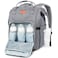 KeaBabies Baby Diaper Bag Backpack Large Baby Bag for Boys Girls Waterproof Multi Function Travel Diaper Backpack with Changing Pad Durable Travel Essentials for Moms and Dads Classic Gray