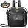 miss fong Mini Diaper Bag Backpack Small Diaper Bag with 12 Pockets Insulated Pocket 2 Insulated Pockets Black