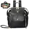 miss fong Mini Diaper Bag Backpack Small Diaper Bag with 12 Pockets Insulated Pocket 2 Insulated Pockets Black