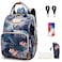 QWREOIA Floral Diaper Bag Backpack with USB Charging Port Stroller Straps and Insulated PocketTravel Nappy BackpackFor WomenMum Flower Pattern