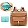 MOMINSIDE Diaper Bag Backpack 12 Pockets Leather Mini Diaper Bag Baby Bag Backpack Baby Registry Search 4 Insulated Pockets Changing Pad Stroller StrapsBrown