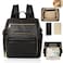 Omanmoli Diaper Bag Backpack Leather Large Baby Diaper Bag Essentials With 18 Organizing Pockets6 Insulated PocketsUSB Charging PortStroller StrapsChanging Pad Black