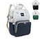Fwkekye Blue Baby Diaper Bag Backpack Large Travel Bag for Boys Girls Newborn Essentials