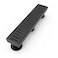 WEBANG 12 Inch Linear Shower Drain Rectangular Floor Drain with Accessories Capsule Pattern Cover Grate Removable SUS304 Stainless Steel CUPC Certified Matte Black