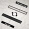 EXF Linear Shower Drain 36 Inch Matte Black with Reversible Flat Tile Insert Cover Stainless Steel Rectangle Shower Floor Drain with Hair Catcher Adjustable Feet