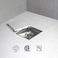 SaniteModar Square Shower Drain 6 inch with Shower Drain Base Tiled Stealth and 304 Stainless Steel Brushed Chrome 2 in 1 PanelsIncludes Hair Strainer and Threaded Adapter