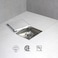 SaniteModar Square Shower Drain 6 inch with Shower Drain Base Tiled Stealth and 304 Stainless Steel Brushed Chrome 2 in 1 PanelsIncludes Hair Strainer and Threaded Adapter