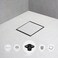 SaniteModar Square Shower Drain 6 inch with Shower Drain Base Tiled Stealth and 304 Stainless Steel Brushed Chrome 2 in 1 PanelsIncludes Hair Strainer and Threaded Adapter