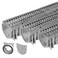 Source 1 Drainage Trench Driveway Channel Drain with Galvanized Steel Grate 3 Pack