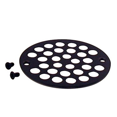 Westbrass D319312 414 OD Brass Shower Strainer Grid Drain Cover 1Pack Oil Rubbed Bronze
