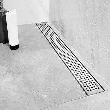 Neodrain 24 Linear Shower Drain Brushed 304 SS Bathroom Linear DraincUPC