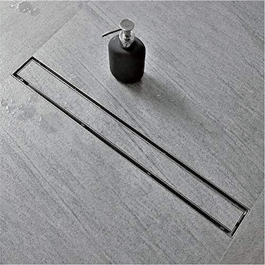 Neodrain 32Inch Linear Shower Drain with Tile Insert GrateBrushed 304 Stainless Steel Rectangle Shower Floor Drain Linear Drain with Leveling Feet Hair Strainer
