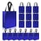 cabzymx 18 Pcs Glossy Blue Small Gift Bags 8 x 39 x 98 In Reusable Goodie Bag Bulk with Sturdy Base Nonwoven Holiday Gift Bags for Birthday Wedding Party Easter