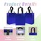 cabzymx 18 Pcs Glossy Blue Small Gift Bags 8 x 39 x 98 In Reusable Goodie Bag Bulk with Sturdy Base Nonwoven Holiday Gift Bags for Birthday Wedding Party Easter