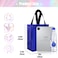 cabzymx 18 Pcs Glossy Blue Small Gift Bags 8 x 39 x 98 In Reusable Goodie Bag Bulk with Sturdy Base Nonwoven Holiday Gift Bags for Birthday Wedding Party Easter