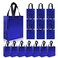 cabzymx 18 Pcs Glossy Blue Small Gift Bags 8 x 39 x 98 In Reusable Goodie Bag Bulk with Sturdy Base Nonwoven Holiday Gift Bags for Birthday Wedding Party Easter