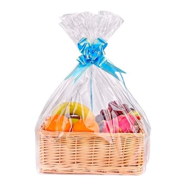 Petutu 15 Pack Large Clear Cellophane Gift Bags for Baskets 24x30 2 Mil Thick Basket Wrap for Gift Packaging Transparent Wrapping for Christmas Weddings Baby Showers Birthdays More