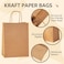 YEEHAW Brown Paper Bags with Handles Bulk 58x32x825 50Pcs Gift Bags Small Size Brown Kraft Bag with Handles Bulk Bags for Retail Party Shopping Merchandise