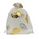 Ankirol 100pcs Sheer Organza Favor Bags 5x7 inch Wedding Baby Shower Drawstring Pouches white gold leaf