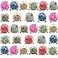 EAVOQLB 28 PCS Brocade Bag Peony Flower Bag Drawstring Double Drawstring Jewelry Bracelet Bag Coin Bag