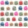 EAVOQLB 28 PCS Brocade Bag Peony Flower Bag Drawstring Double Drawstring Jewelry Bracelet Bag Coin Bag