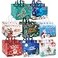 YANGTE 16 Pack Christmas Tote Bags with Handles NonWoven Gift Bags 128 98 67