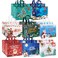 YANGTE 16 Pack Christmas Tote Bags with Handles NonWoven Gift Bags 128 98 67