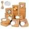 COTOPHER Soap Box 30Pcs Small Soap Packaging Boxes 28x28x12 Inch Mini Kraft Boxes with Window Soap Boxes for Homemade Soap Candy Chocolate Bakery Cookies Soap Packaging