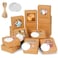 COTOPHER Soap Box 30Pcs Small Soap Packaging Boxes 28x28x12 Inch Mini Kraft Boxes with Window Soap Boxes for Homemade Soap Candy Chocolate Bakery Cookies Soap Packaging