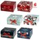 ARTLYMERS Christmas Gift Boxes with Lids 6 Pack Gift Box and Red Ribbon Christmas Themed Pattern Small Gift Boxes for Xmas Presents Gifts Easy Assemble