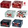 ARTLYMERS Christmas Gift Boxes with Lids 6 Pack Gift Box and Red Ribbon Christmas Themed Pattern Small Gift Boxes for Xmas Presents Gifts Easy Assemble