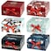 ARTLYMERS Christmas Gift Boxes with Lids 6 Pack Gift Box and Red Ribbon Christmas Themed Pattern Small Gift Boxes for Xmas Presents Gifts Easy Assemble