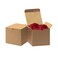 Bonfasvo Gift Boxes 30 Pack 4x4x4 inches Brown Fold Kraft Paper Boxes Bridesmaids Proposal Box Cupcake Boxes Easy Assemble Boxes with Lids for Wedding Birthday Party Christmas